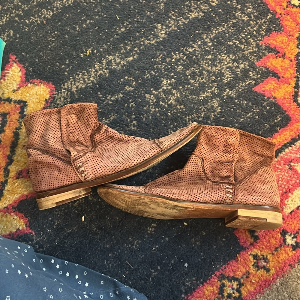 Free people pin dot ankle booties